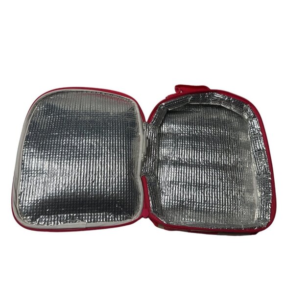 Thirty-One Chillicious THERMAL Zipper Lunchbox Cream With Pink Polka Dots - Picture 8 of 10